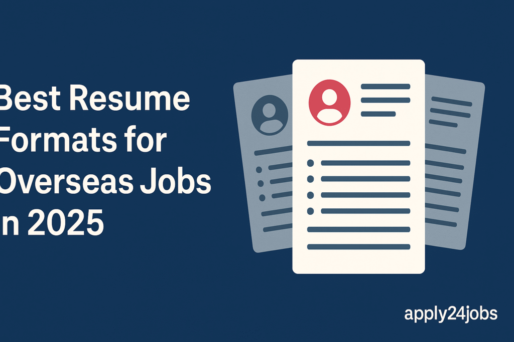 Discover the best resume formats for overseas jobs in 2025. Learn what international employers look for, how to structure your CV.